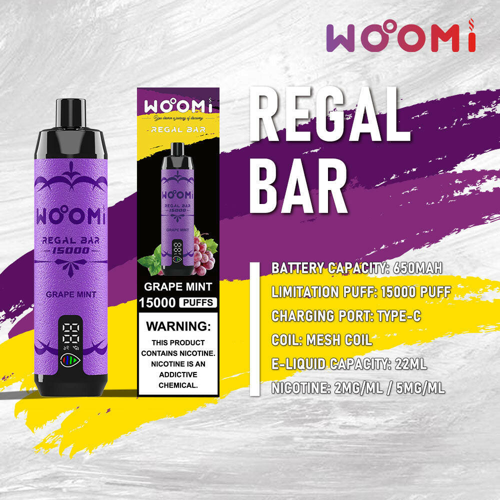 Regal Bar 15K Puffs Wiederaufladbares Einweg Kit DTL (10pcs)