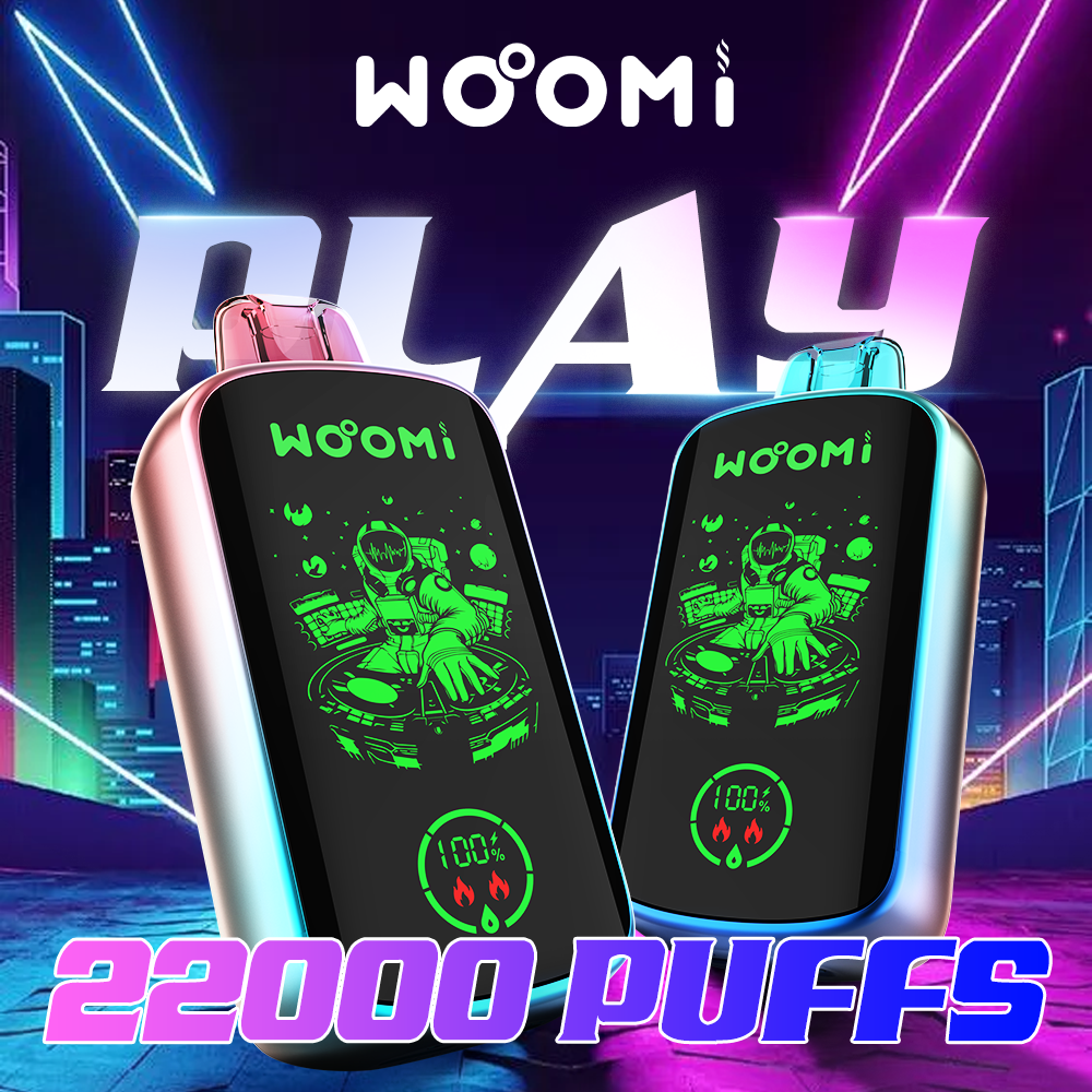 10pcs Woomi Play 22000 Full Screen Turbo Mode Disposable Vape