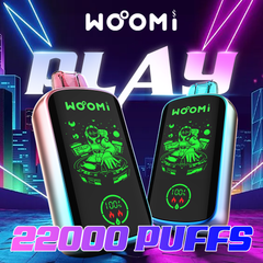 10pcs Woomi Play 22000 Full Screen Turbo Mode Disposable Vape