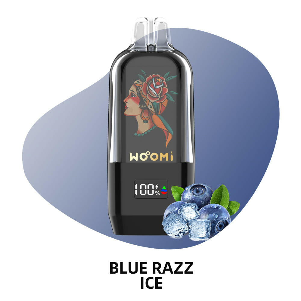 Woomi Halo 15000 Puffs Disposable Vape Blue Razz Ice